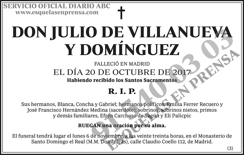 Julio de Villanueva y Domínquez
